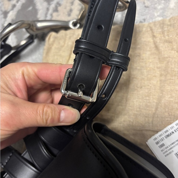 New Authentic Gucci Bambo Horsebit Logo Waist Bag Belt size 80 Number 681137 - Picture 9 of 9